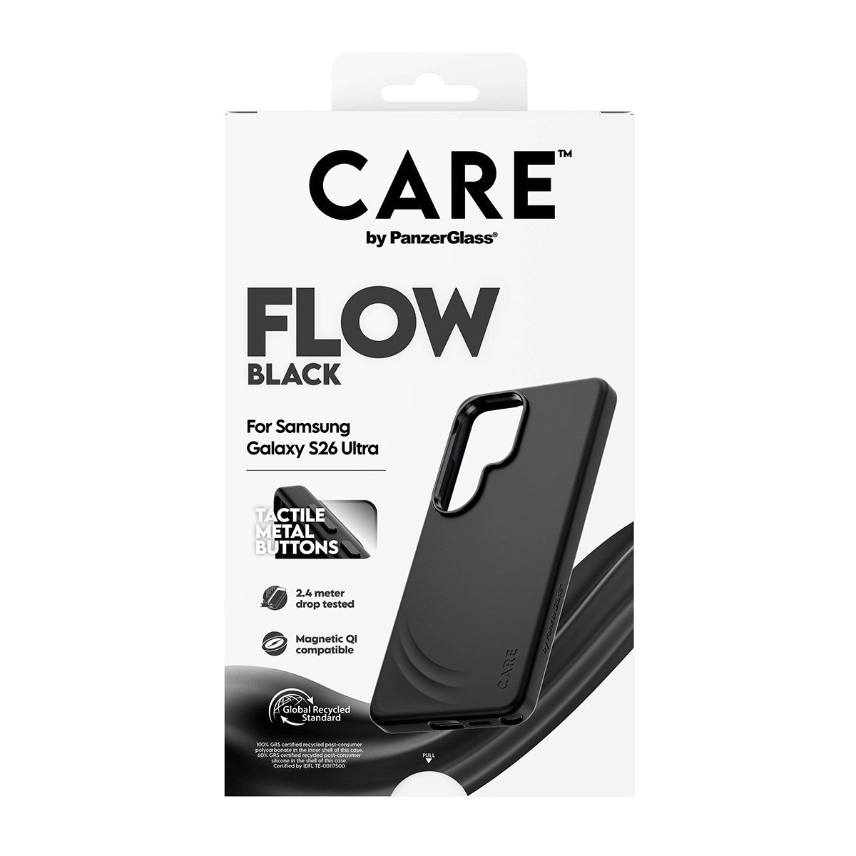 CARE™ by PanzerGlass® Flow Case Black w. Qi Samsung Galaxy S26 Ultra